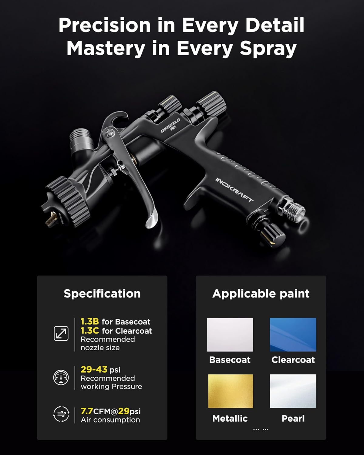 Drizzle Pro LVLP Spray Gun – InoKraft